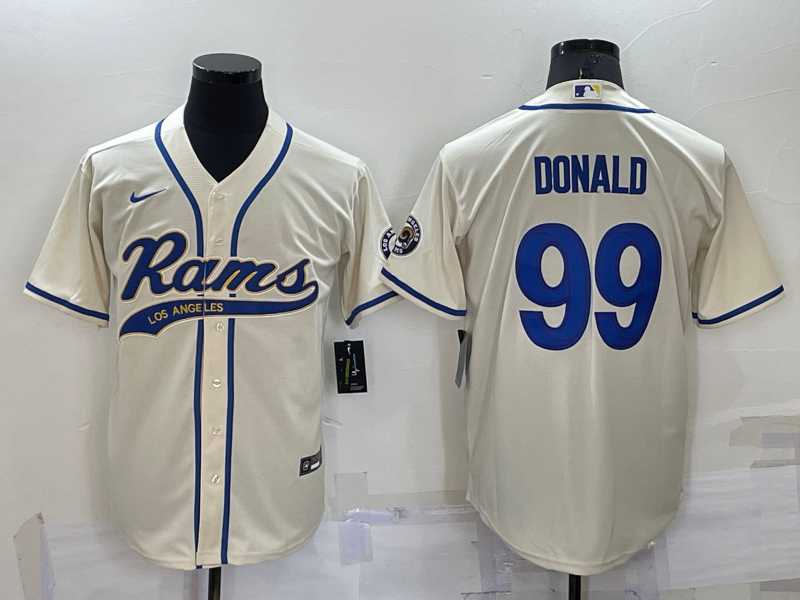 Men's Los Angeles Rams #99 Aaron Donald Cream Stitched Cool Base Nike Baseball Jersey,We sell and wholesale Men's Los Angeles Rams #99 Aaron Donald Cream Stitched Cool Base Nike Baseball Jersey on line form chian!